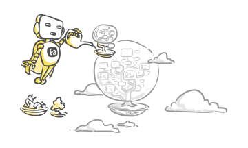 Fakturoid robot zalévá bonsai