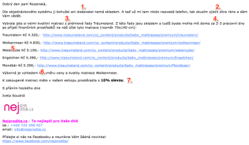 Ukázka emailu se skvělým zákaznickým servisem
