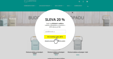 Ukázka pop-up formuláře