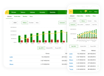 Náhled na statistiky ve Fakturoidu